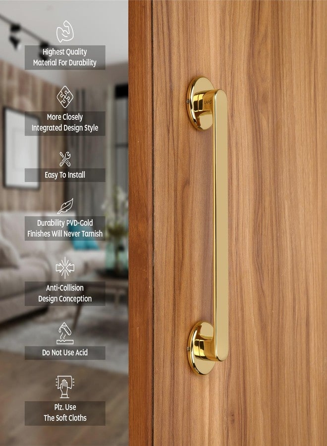 LAPO Polo Door Handles for Main Door | Main Door Handle | Door Handle | Zinc Alloy(10 Inches-Pack of 1) Gold Finish | 3 Years Warranty - Image 3